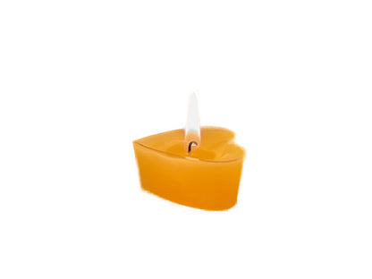 100% Real Raw Pure Beeswax Transparent Heart Tea-lights